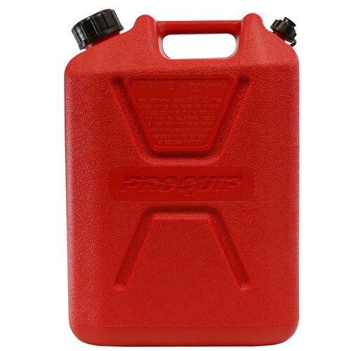 Pro Quip 10L Plastic Fast Pour Fuel Jerry Can - Unleaded Petrol Red 1008