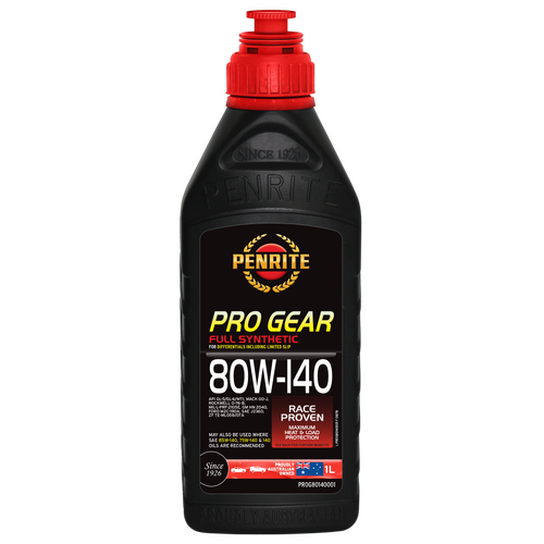 Penrite Pro Gear Full Synthetic 80W-140 Differential Including LSD Oil - 1L (PROG80140001)