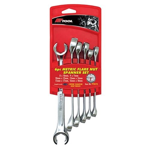 PK Tool Metric Flare Nut Spanner Set - 6 Piece PT10178