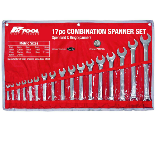 PK Tool 17 Piece Combination Metric Spanner Set PT10185