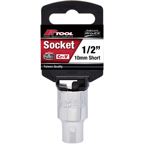 PKTool 1/2 Inch Dr 10mm Short Socket PT10610