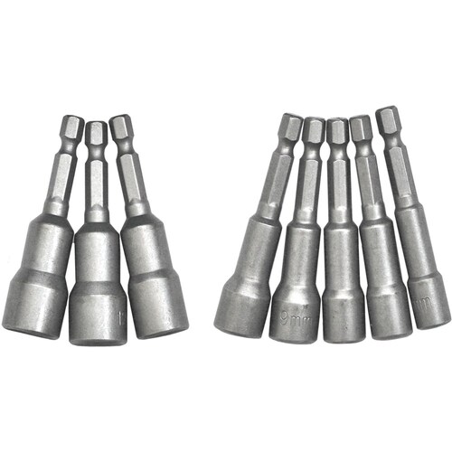 PK Tool Magnetic Socket Nut Driver Set - 8 Piece 1/4" Drive PT10805