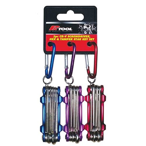 PK Tool 3 Piece Screwdriver Set With Tamper Star And Hex Bits PT11980