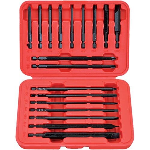PK Tool 18 Piece Blade & Phillips Long Shaft Screwdriver Bits Set PT30300