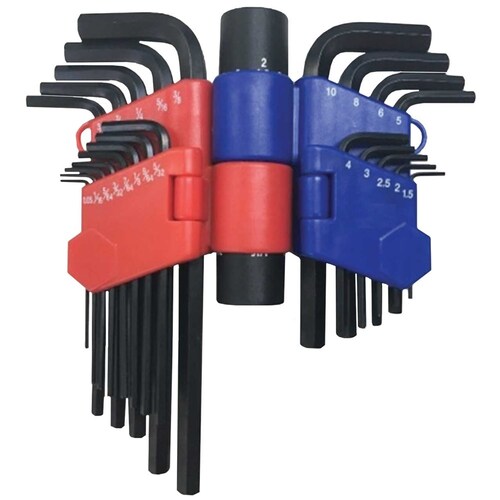 PK Tool 22 Piece Metric & Sae Hex Key Wrench Set With Handle And Case PT30500