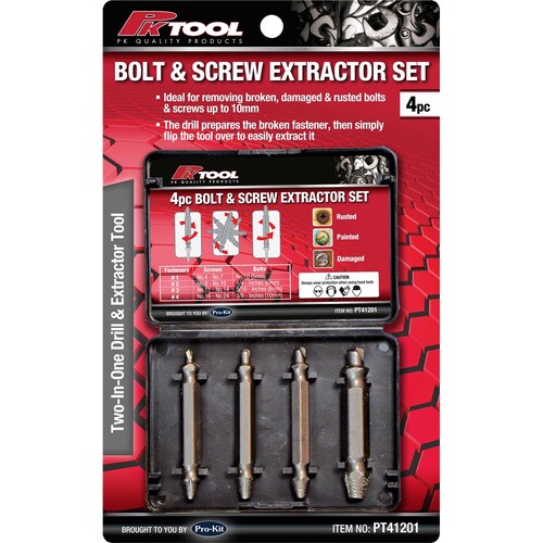PK Tool 4 Piece Hss Extractor Bits Set PT41201