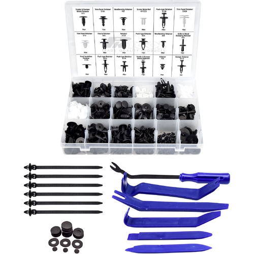 PK Tool 447pc Auto Body Trim Fastener Rivet Clip & Tool Set PT70950