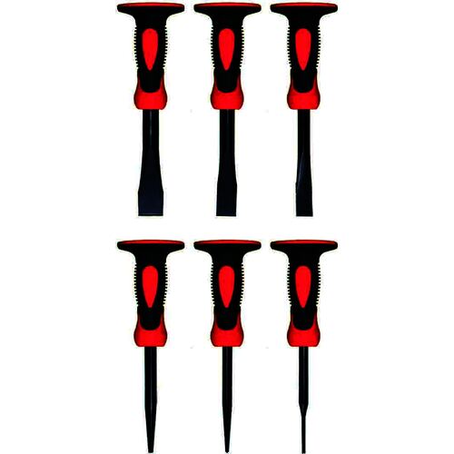 PK Tool Chisel & Punch Set - 6pc With Hand Guard PT90100
