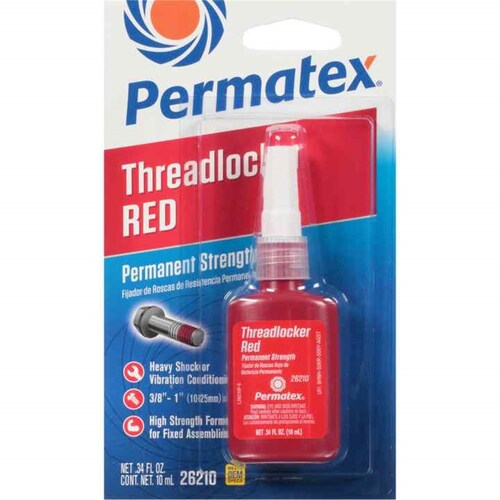 Permatex Permanent Strength Threadlocker Red 10mL - Carded (26210)