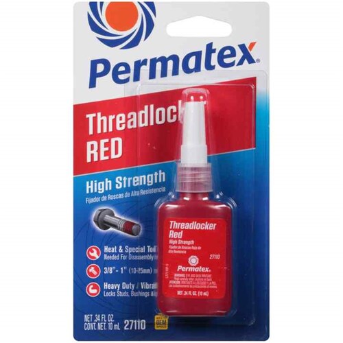 Permatex High Strength Threadlocker Red 10mL - 27110