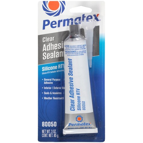 Permatex Clear RTV Silicone Adhesive Sealant - 85g (80050)