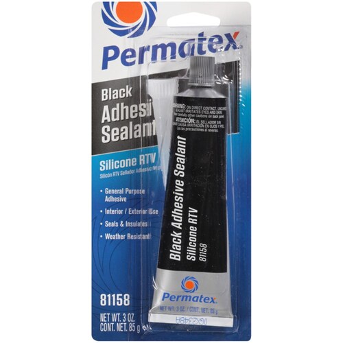 Permatex Black Silicone Adhesive Sealant - 85g (81158)