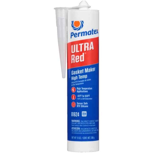 Permatex Ultra Red RTV Silicone Gasket Maker 368g Cartridge 81624