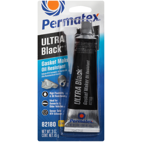Permatex Ultra Black Oil Resistant RTV Silicone Gasket Maker 85g PX82180A