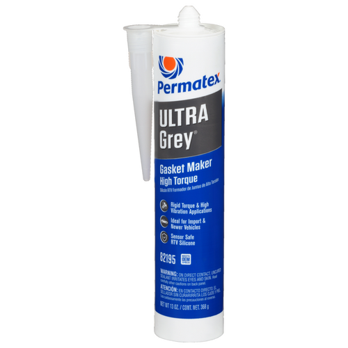 Permatex Ultra Grey Rigid High-Torque RTV Silicone Gasket Maker 368G Cartridge PX82195