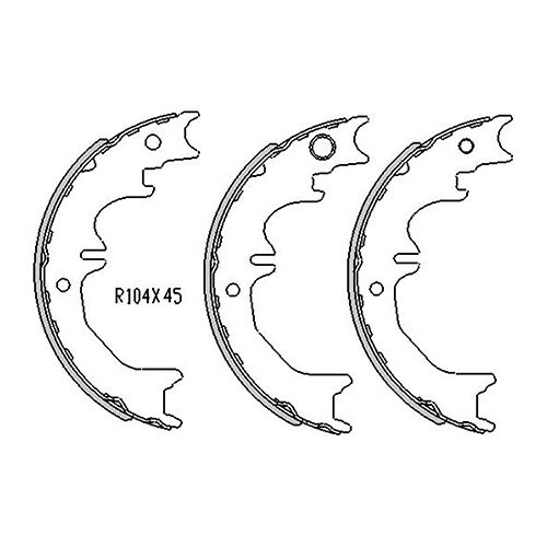 Rda Handbrake Shoe Set R1744