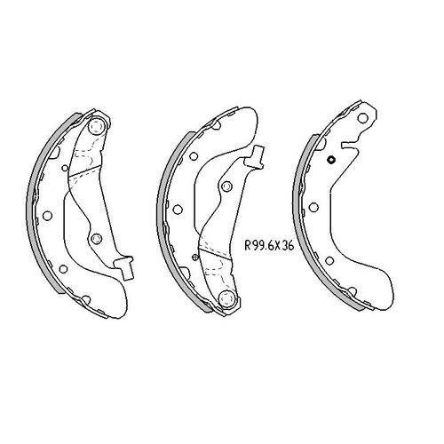 RDA Rear Brake Shoe Set R2017