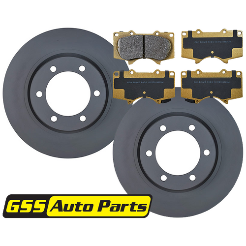 RDA Front Brake Disc Rotors (pair) & Heavy Duty Brake Pads RDA7684-RDX1482 RDA7684