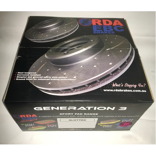 RDA Rear Dimpled Slotted Brake Disc Rotors (pair) RDA7935D RDA7935