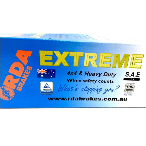 RDA Front Extreme Heavy Duty Brake Pads RDX1103SM DB1103 suits ASTRA LB, LC, COROLLA AE80, 90, 92, 95