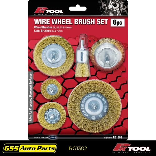 PK Tool Wire Wheel Brush Set 6 Piece RG1302