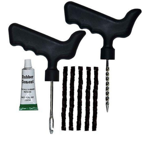 Pro-Tyre Tyre Repair Kit 8pc With 5 X 4 Inch Tire Seals T1 T2 T Handles 12cc Glue RG2720