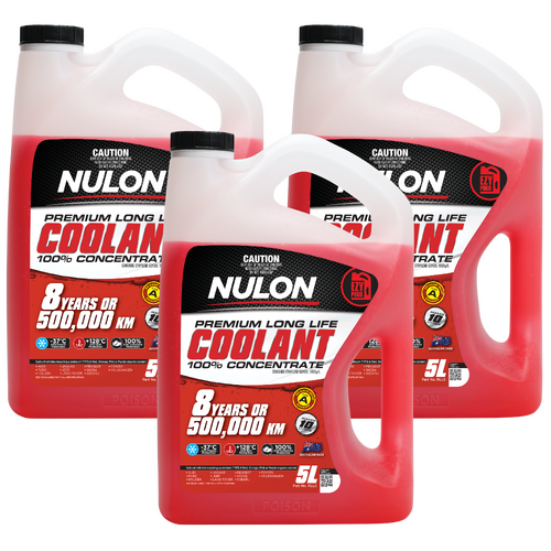 Nulon Red Long Life Concentrated Coolant Box Of 3 X 5 Litre Bottles RLL5