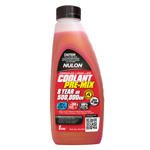 Nulon Red Long Life Coolant Top-up 1 Litre Bottle RLLTU1