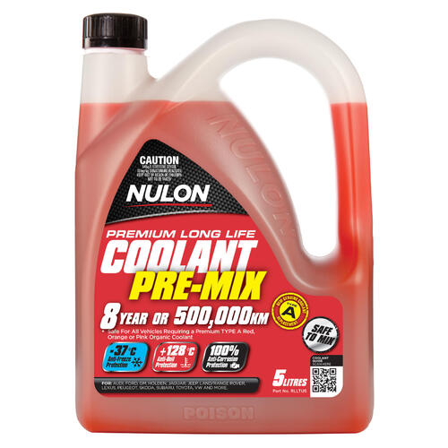 Nulon Red Premium Long Life Pre-Mix Coolant 5 Litre (RLLTU5)