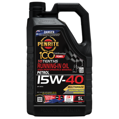 Penrite 10-Tenths Engine Running In Oil 5L 15W-40 RUN005