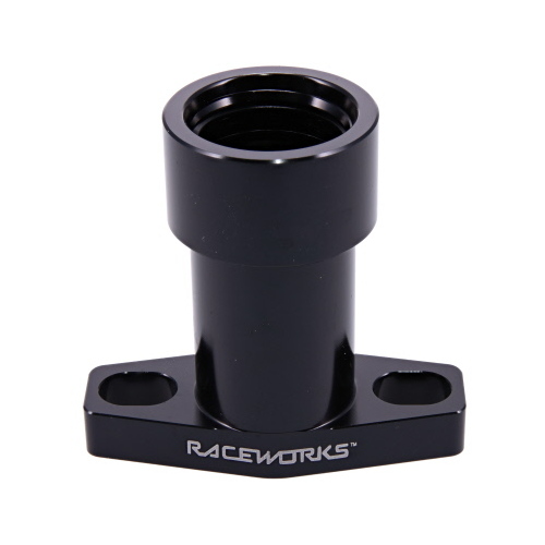 Raceworks Turbo Drain Adapter An-10 Orb 38-44mm Slotted Med Length RWF-463-04BK