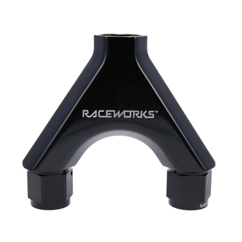 PAT Y Block 2x Female An-8 Swivels 1x An-10 Orb RWF-939-08-10BK