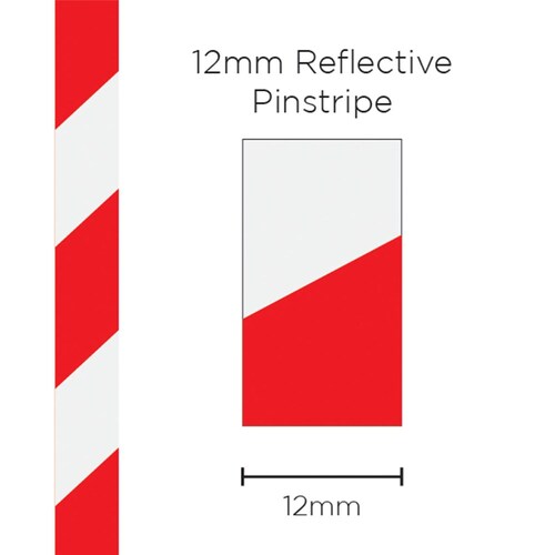 SAAS 11400 12 Mm Bar Reflective Red White