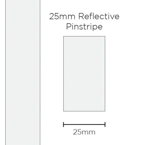 SAAS Pinstripe 25mm Solid Reflective - White 11696