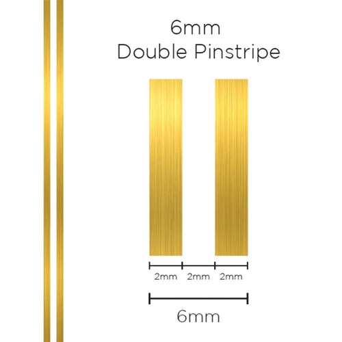 SAAS Pinstripe 6mm Double Stripe - Gold 1306