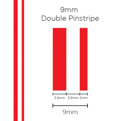 SAAS Pinstripe 9mm Double Stripe - Red 1503