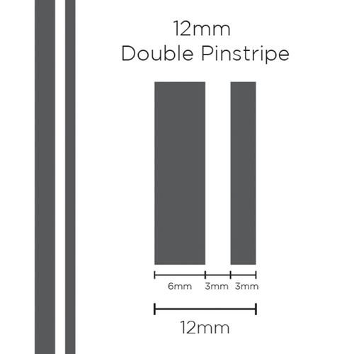 SAAS 12mm Double Stripe - Char Coal SAAS-1608