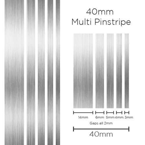 SAAS 40mm Multi Stripe - Silve R SAAS-1907