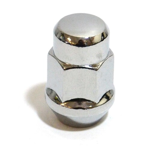 SAAS Single Wheel Nut 35mm Length Chrome 1/2" Thread Acorn Bulge Type SKU: 33531B