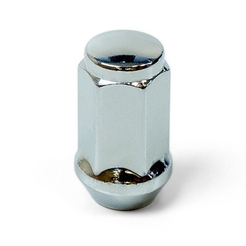 SAAS Single Wheel Nut 40mm Length Chrome 1/2" Thread Flat Head Bulge Type SKU: 44091B