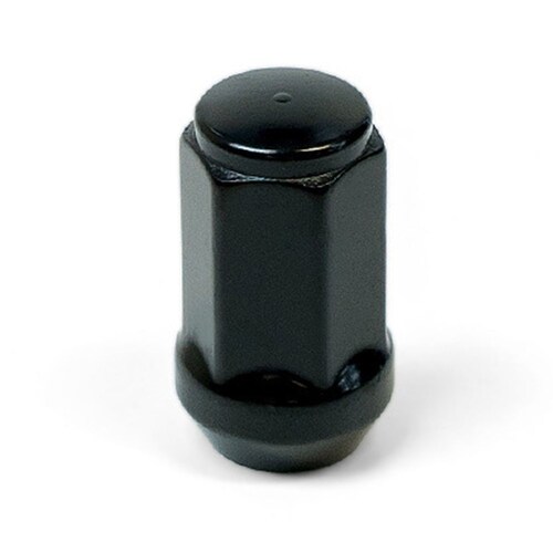 SAAS Single Wheel Nut 40mm Length Black 1/2" Thread Flat Head Bulge Type SKU: 44091BBC