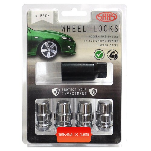 SAAS 923325 Lock Nuts Splined Acorn Bulge 12mm x 1.25 PK 4