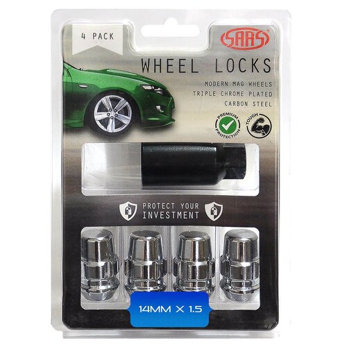 SAAS 923329 Lock Nuts Splined Acorn Bulge 14mm x 1.50 PK 4