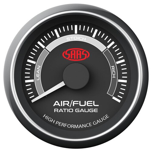 SAAS 52mm Black Muscle Series Narrowband Air Fuel Ratio Gauge - SG-AF52B