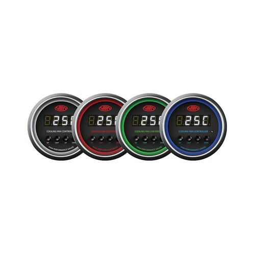SAAS Radiator Digital Fan Controller Gauge 52mm Black SG-CFC52B