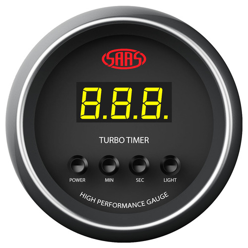 SAAS Digital Turbo Timer Black 52mm SAAS-SG-DTT52B