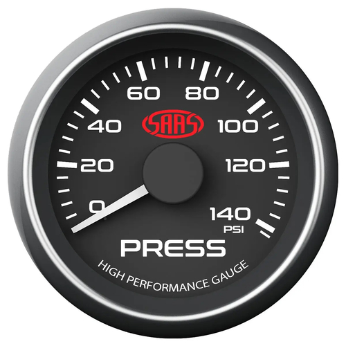 SAAS Oil Pressure Gauge 52mm Black Muscle Series SG-OP52B