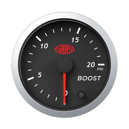 SG21212 SAAS Boost Gauge Diesel 0-20 Psi 52Mm Black Street Series