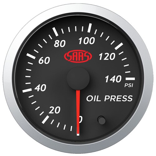 SG21230 SAAS Oil Press Gauge 0-140Psi 52Mm Black Street Series