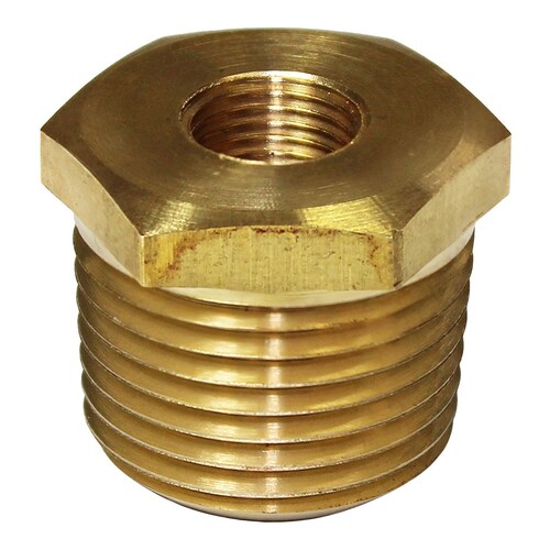 SAAS Brass Sender Adapter Bush 1/2-14 NPT to 1/8-27 NPT SGA-320053